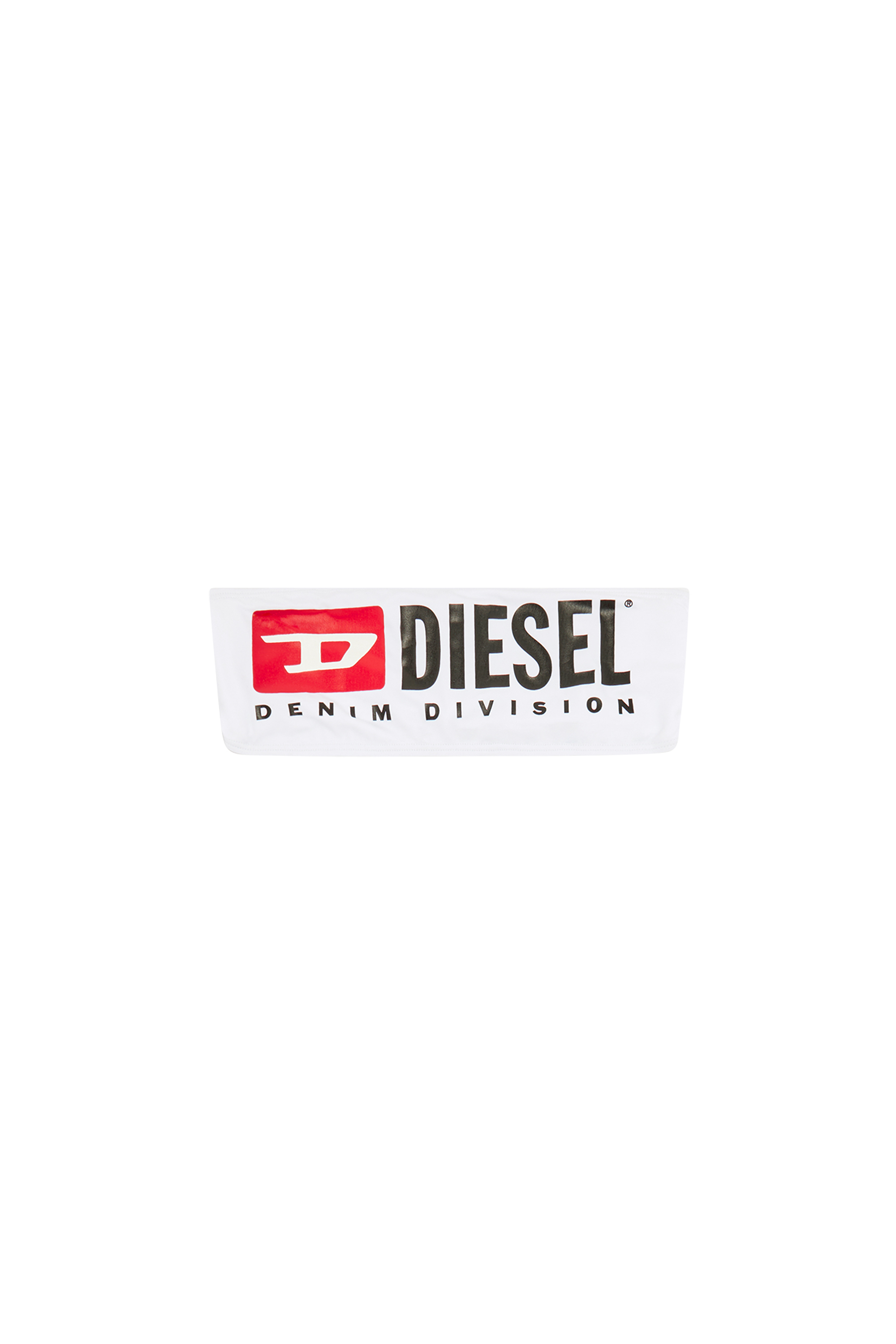 Diesel - BFB-BRYNA, Haut de bikini bandeau avec maxi logo Femme in Blanc - 4