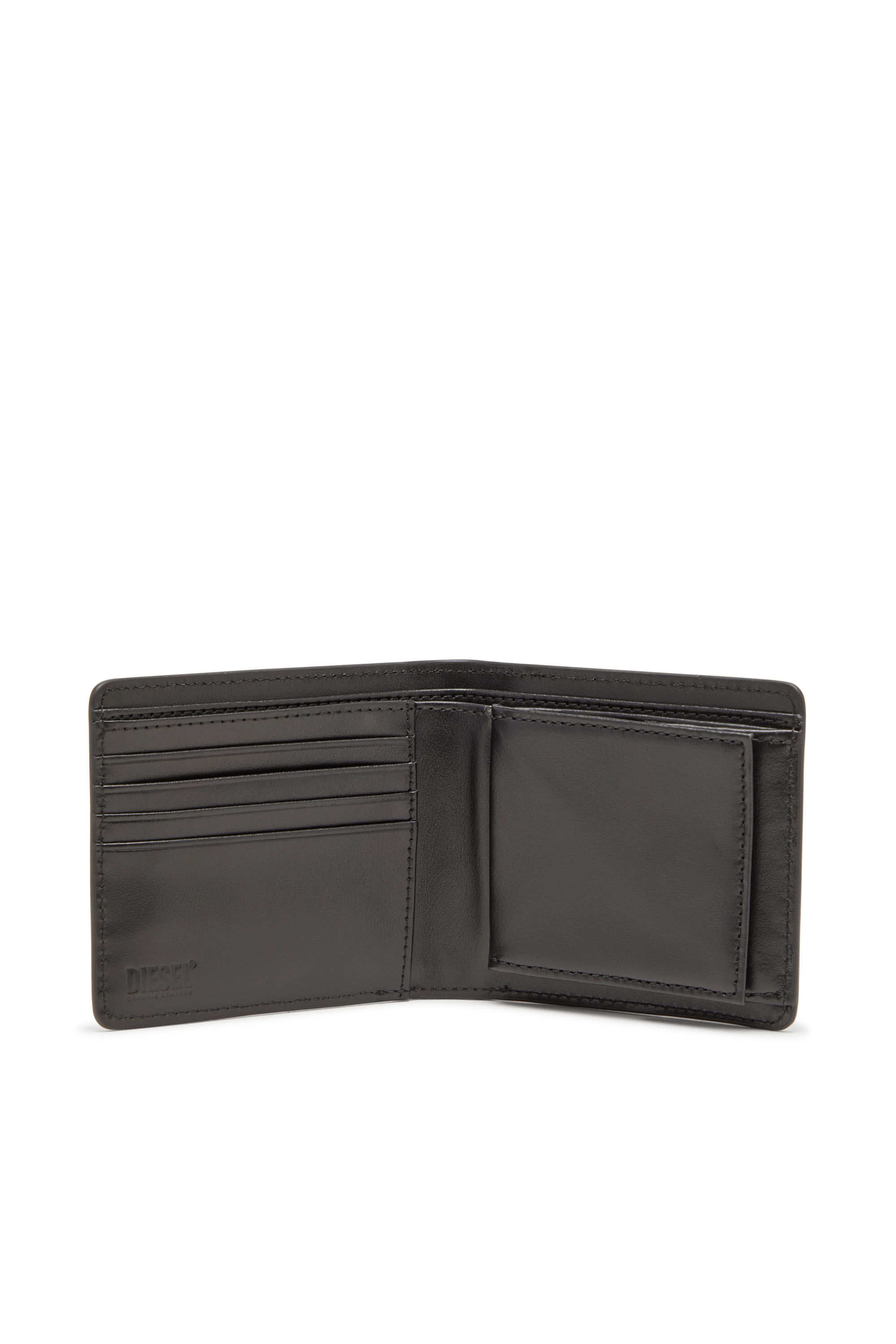 Diesel - HOLI-D BI FOLD COIN S 3D, Portefeuille à deux volets en cuir Mixte in Noir - 3