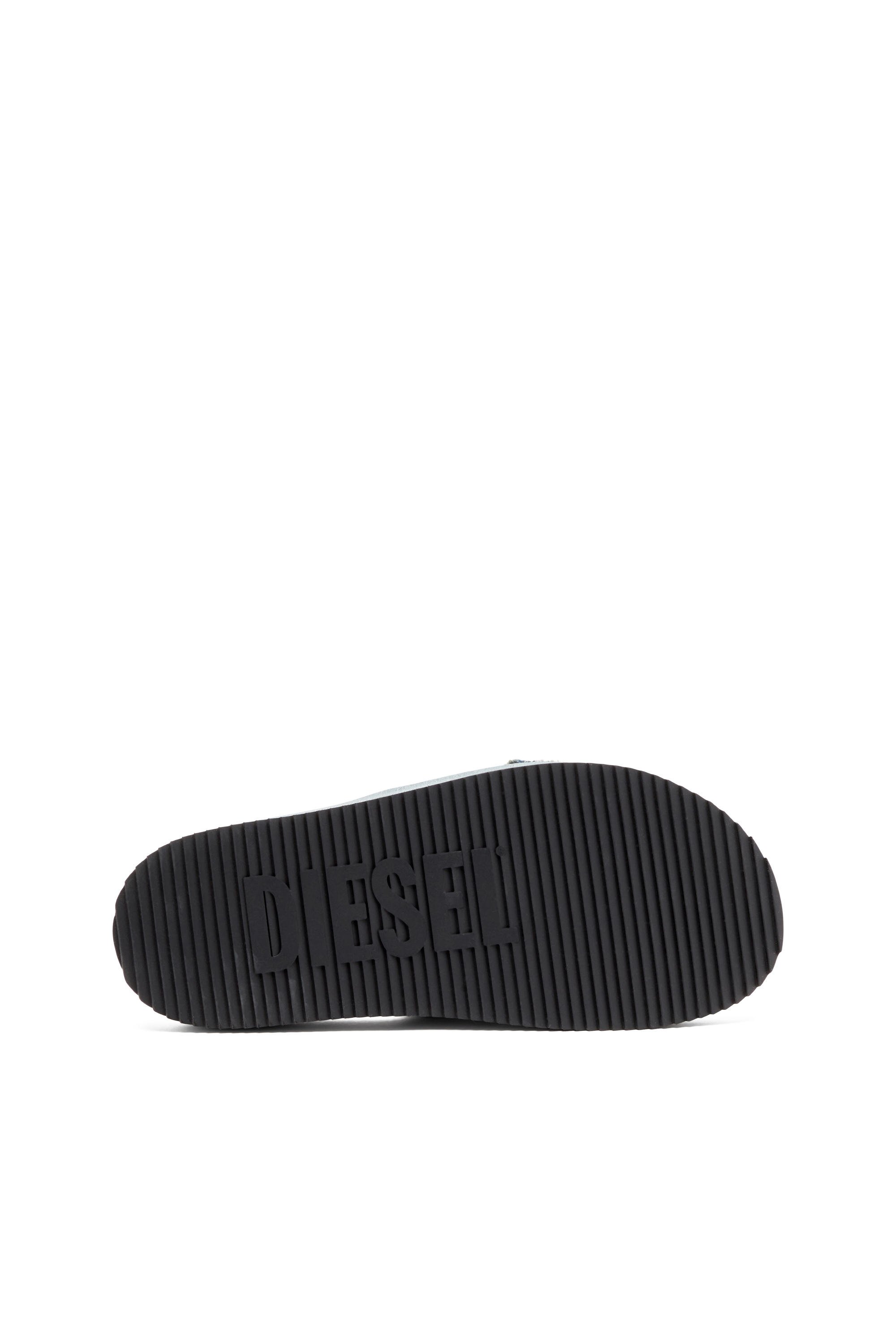 Diesel - SA-SLIDE D OVAL, Sa-Slide D-Claquettes en denim vieilli Mixte in Bleu - 4