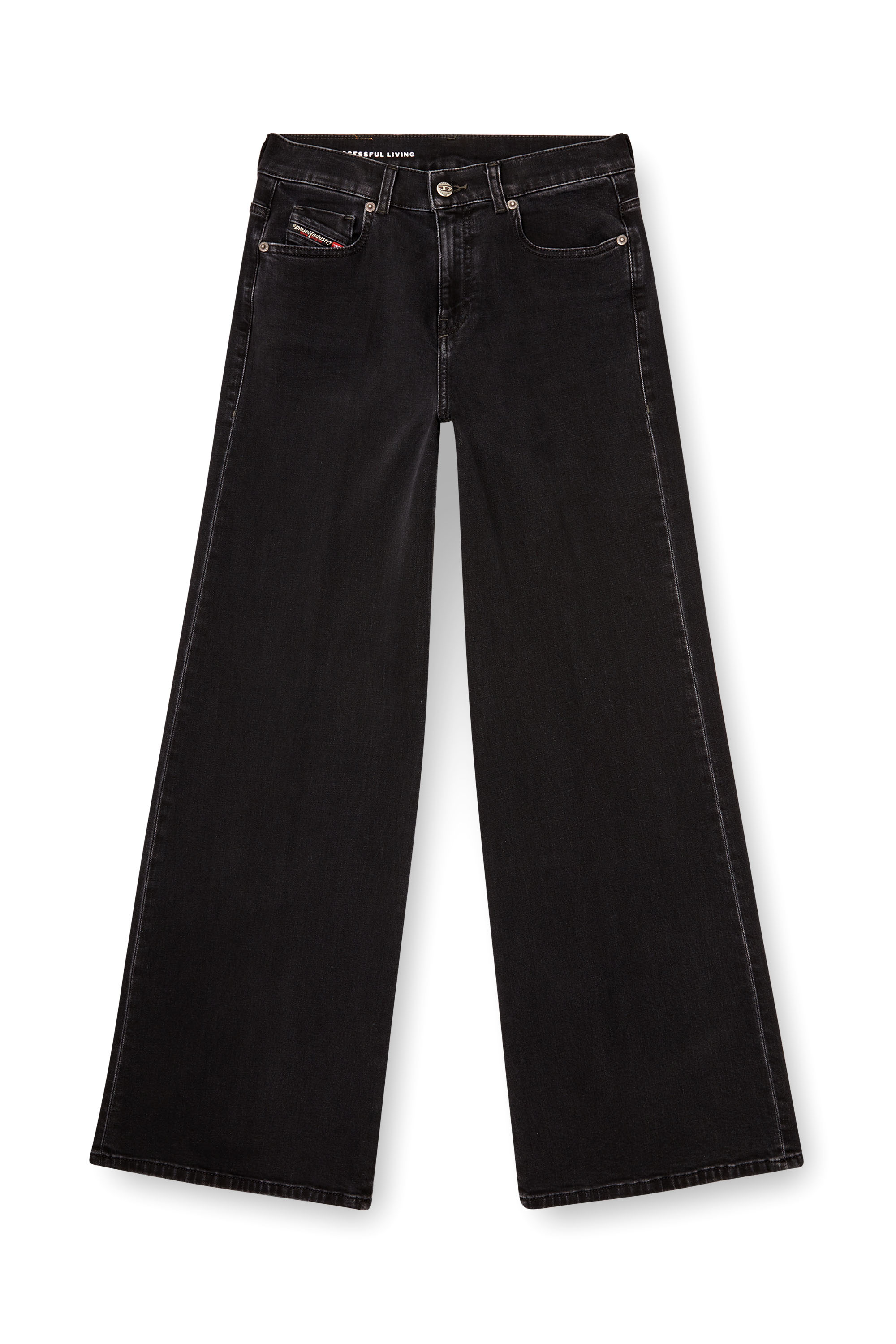 Diesel - Flare Jeans 1978 D-Akemi 09M69 Femme, Noir/Gris foncé - Image 3