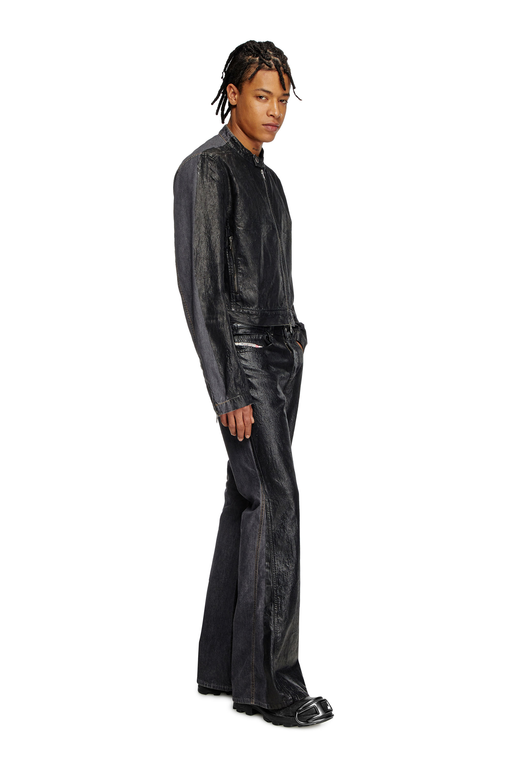 Diesel - Bootcut Jeans 1998 D-Buck 0DBCV Mixte, Noir/Gris foncé - Image 2